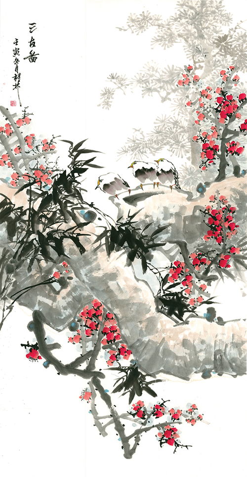 师心梅花动春风 观骞桂林先生 百梅画展 有感
